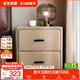 全友家居現代簡(jiǎn)約床頭柜臥室家具軟包小型抽屜式收納儲物柜子置物柜KD 【卡其色 | 一字拉手款】床頭柜