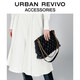 URBAN REVIVO2026夏季新款女士云朵褶皺單肩斜挎包UAWB60042+ 黑色