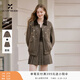 香影學(xué)院風(fēng)復古咖色百褶裙套裝女2026春季新款工裝夾克外套兩件套 套裝咖色 M