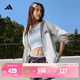 adidas拒水防潑涼感防曬UPF50+連帽防曬衣皮膚衣男女阿迪達斯   灰石綠   L