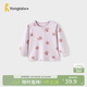 童泰（TONGTAI）寶寶上衣春秋季純棉嬰兒衣服男女童秋衣內衣無(wú)骨長(cháng)袖T恤紫色90cm