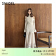 SNIDEL2025秋冬新品優(yōu)雅圓領(lǐng)露肩喇叭袖針織魚(yú)尾連衣裙SWNO255083 象牙白 均碼
