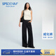 simple pieces【黑白兩色威化褲】simplepieces秋新款SPS牛仔女寬松闊腿拖地褲 經(jīng)典黑/身高153-164(現貨) L 90/93 （105-115斤）