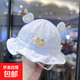 嬰兒帽子無(wú)骨可愛(ài)漁夫帽春秋寶寶a類(lèi)抽繩帽小頭圍防曬薄款遮陽(yáng)帽 菠蘿兔子-藍色 建議3-24個(gè)月/頭圍42-48cm
