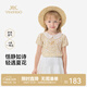 英氏（YEEHOO）兒童衣服女童夏季短袖T恤針織卡通薄款上衣圓領(lǐng)可愛(ài)百搭上裝 雛菊漫野 110 cm