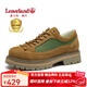 楓葉（leaveland）男鞋冬季新品復古拼接時(shí)尚透氣工裝鞋男耐磨防滑戶(hù)外休閑馬丁鞋 黃棕/綠（皮鞋碼） 41
