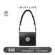 INJOYLIFE 包包潮流單肩包女復古優(yōu)雅小方包小眾質(zhì)感斜挎包 黑色