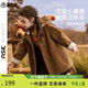 ASK JUNIOR【立體小鹿】?jì)和馓?5冬季小童新年連帽防風(fēng)女童雙面毛呢大衣