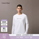 Calvin KleinJeans春秋男士休閑通勤ck字母印花圓領(lǐng)內搭打底衫長(cháng)袖T恤上衣 YAF-月光白 M