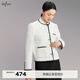伊芙麗（eifini）朱珠代言【商場(chǎng)同款】小香風(fēng)短外套女秋季新款1F8310941 云舒白 M 160/84A