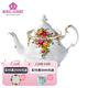 ROYAL ALBERT 英國皇家阿爾伯特骨瓷餐具茶具茶壺咖啡壺禮盒鍍金抹邊復古茶壺 老鎮玫瑰茶壺1.2L