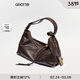 GROTTO個(gè)樂(lè )26年新款ArkHobo小牛皮單肩斜挎包小號高級感通勤女包女神節 黑巧棕 金標 S