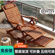 雅即（YAJI）竹子搖搖椅躺椅成人折疊椅老人陽(yáng)臺午休椅藤椅涼椅逍遙椅懶人搖椅 【經(jīng)典款】茶色【贈按摩捶 】 中片【整裝】