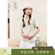 紫涵（ZIHAN）紫涵治愈卡通印花圓領(lǐng)T恤女年夏季新款可愛(ài)減齡寬松短袖上衣 薄紗綠 M