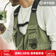 馬登工裝多口袋機能戰術(shù)馬甲戶(hù)外無(wú)袖坎肩攝影釣魚(yú)兩用挎包外套男 綠色 均碼