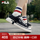 斐樂(lè )（FILA）LOOP斷層鞋男鞋帆布鞋新款休閑鞋運動(dòng)板鞋 黑-BK 40.5