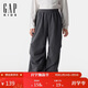 蓋璞（GAP）男童2025春季新款重磅膝蓋褶皺針織長(cháng)褲兒童裝運動(dòng)衛褲675154