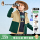 暇步士（Hush Puppies）童裝兒童風(fēng)衣男大童秋季新款男女大童秋季時(shí)尚撞色拼接風(fēng)衣 暖卡其 150 cm