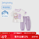 JELLYBABY[7A抗菌]夏季套裝女童寶寶甜美蝴蝶結衣服夏裝兒童兩件套小童童裝 紫色 【7A抗菌】 130