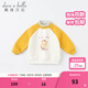 戴維貝拉（DAVE＆BELLA）加絨保暖秋冬兒童衛衣休閑女童套頭衫男童衣服幼童上衣寶寶打底衫 黃色-N 100 cm（建議身高90-100cm）