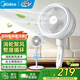 美的空氣循環(huán)扇電風(fēng)扇家用安靜輕音搖頭臺式桌面兩用小電扇臥室電扇節能小風(fēng)扇低噪循環(huán)輕羽扇 【全屋新風(fēng)·臺地兩用】FGA24TS
