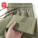 名創(chuàng  )優(yōu)品（MINISO）工裝短褲男2026夏季薄款寬松青少年運動(dòng)五分褲美式潮流網(wǎng)孔沙灘褲 軍綠(純色) L /175(美式戶(hù)外運動(dòng)褲)