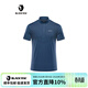 BLACKYAK布來(lái)亞克夏季男士戶(hù)外運動(dòng)立領(lǐng)短袖半拉鏈T恤MLM049 孔雀藍 XL（180）