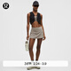 lululemon丨Pace Rival 女士運動(dòng)中腰短裙 LW8AOOR 暖褐灰 L /10