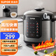 蘇泊爾（SUPOR）電壓力鍋6L大容量2-10人家用智能預約雙膽多功能開(kāi)蓋收汁一鍵排氣高壓力鍋電飯鍋 黑色 6L