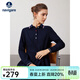 Navigare意大利小帆船長(cháng)袖POLO裙女士春季休閑時(shí)尚連衣裙百搭淑女風(fēng)中長(cháng)裙 海軍藍 XL 碼
