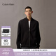Calvin KleinJeans秋冬男士商務(wù)休閑青年通勤ck刺繡拉鏈立領(lǐng)針織開(kāi)衫外套 UB1-太空黑 M
