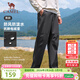 駱駝（CAMEL）加絨褲男工裝風(fēng)秋冬新款防風(fēng)保暖防潑軟殼傘兵運動(dòng)長(cháng)褲女 C15CAY6014，幻影黑，男 XL