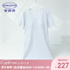 安莉芳商場(chǎng)他同款夏季純棉短袖v領(lǐng)睡裙女士帶杯家居裙 淺藍色LBL XL 