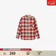 Levi's?SilverTab?25年新款男士美式復古格子休閑針織襯衫 紅黃 XL