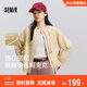 森馬（Semir）[商場(chǎng)同款]外套女連帽寬松簡(jiǎn)約時(shí)尚2025春插肩袖夾克101125108023