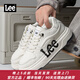 Lee男鞋秋冬季新款休閑鞋男輕奢高端字母印花板鞋潮流時(shí)尚百搭鞋子男 白色 41 【偏大/請拍小一碼】