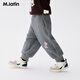 馬·拉丁兒童褲子25冬趣味胡蘿卜鼻子雪人針織長(cháng)褲625917836D 中雜灰 120