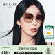 BOLON暴龍眼鏡 楊紫同款蝶形太陽(yáng)鏡輕彈β鈦大框防曬墨鏡BL6112 A62 淺茶色