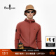 比音勒芬【格型T】春秋款男士休閑戶(hù)外防曬柔軟連帽針織夾克外套肌理感 30紅咖色 L （105）
