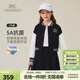 英氏（YEEHOO）女童套裝兒童棒球服裙子兩件裝中大童裝休閑學(xué)院風(fēng)春裝 黑色 140