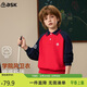 ASK JUNIOR童裝兒童衛衣男童春裝中大童POLO領(lǐng)撞色打底衫學(xué)院風(fēng)上衣  140