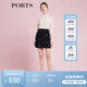 PORTS寶姿商場(chǎng)同款春季新品女裝半身裙印花短裙SD8S014PLP029 晚安藍 M (6)