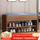 時(shí)黛家居（shidaijiaju）換鞋凳家用門(mén)口鞋柜一體坐凳置物架玄關(guān)入戶(hù)穿鞋凳可坐式軟包鞋架