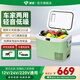 冰記車(chē)載冰箱純車(chē)/車(chē)家兩用壓縮機冷藏冷凍轎車(chē)貨車(chē)戶(hù)外12v24v220v 18L綠 車(chē)家兩用 +3年質(zhì)保 18L