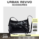 URBAN REVIVO2026春季女士簡(jiǎn)約通勤袢帶斜挎包UAYB50011 黑色