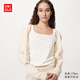 優(yōu)衣庫女裝提花羅紋印花背心/內搭打底26春夏新款484228 01 乳白色 2XL