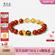 周大生[38婦女節禮物]黃金鑲嵌紅瑪瑙手串女黃水晶虎眼石馬年本命年禮物 扭轉乾坤手串（約0.65g）