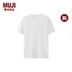 MUJI 男式 棉抗菌 短袖T恤 男士打底衫男款男裝26年春季新品 FA25CC6S 白色 L （175/100A）