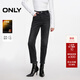 ONLY秋季加絨高腰顯瘦直筒褲九分褲牛仔褲女|124449007 J09 深牛仔灰色 S (160) 64A