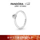 潘多拉（PANDORA）[女神節禮物]時(shí)刻摘星戒指銀色素圈單顆星星簡(jiǎn)單百搭送女友 閃耀天星單石戒指 56mm—16號圈口